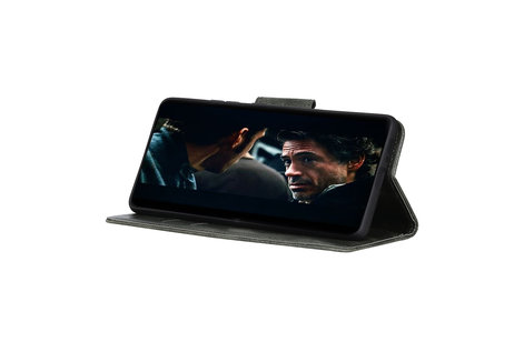 BAOHU Zakelijke Book Case Telefoonhoesje Geschikt voor de Samsung Galaxy S20 - Portemonnee Hoesje - Pasjeshouder Wallet Case - Donker Groen
