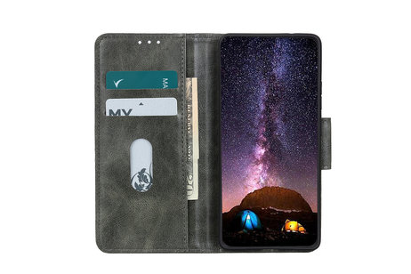 Zakelijke Book Case Telefoonhoesje voor Samsung Galaxy S20 Plus - Donker Groen