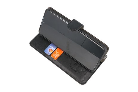 KAIYUE - Luxe Portemonnee Hoesje - Pasjeshouder Telefoonhoesje - Wallet Case - Geschikt voor Samsung Galaxy S10 Lite - Zwart