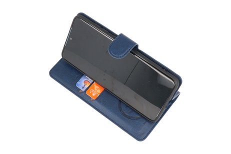 KAIYUE - Luxe Portemonnee Hoesje - Pasjeshouder Telefoonhoesje - Wallet Case - Geschikt voor Samsung Galaxy S10 Lite - Navy