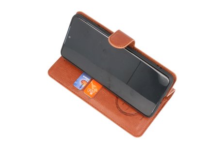 KAIYUE - Luxe Portemonnee Hoesje - Pasjeshouder Telefoonhoesje - Wallet Case - Geschikt voor Samsung Galaxy S10 Lite - Bruin