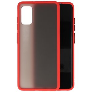 BAOHU Hoesje Geschikt voor de Samsung Galaxy A41 - Hard Case Backcover Telefoonhoesje - Rood