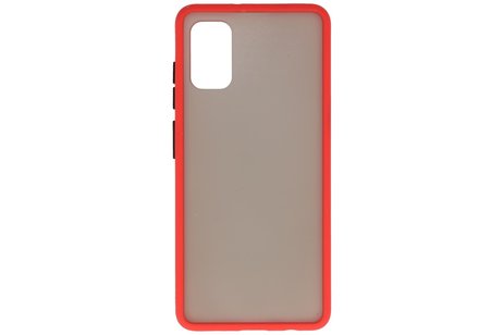 BAOHU Hoesje Geschikt voor de Samsung Galaxy A41 - Hard Case Backcover Telefoonhoesje - Rood