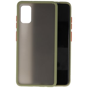 BAOHU Hoesje Geschikt voor de Samsung Galaxy A41 - Hard Case Backcover Telefoonhoesje - Groen