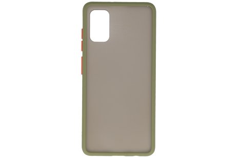 BAOHU Hoesje Geschikt voor de Samsung Galaxy A41 - Hard Case Backcover Telefoonhoesje - Groen