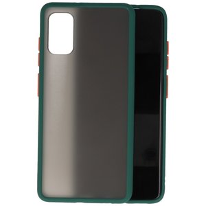 BAOHU Hoesje Geschikt voor de Samsung Galaxy A41 - Hard Case Backcover Telefoonhoesje - Donker Groen