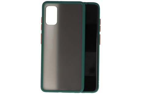 BAOHU Hoesje Geschikt voor de Samsung Galaxy A41 - Hard Case Backcover Telefoonhoesje - Donker Groen