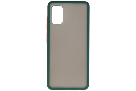 BAOHU Hoesje Geschikt voor de Samsung Galaxy A41 - Hard Case Backcover Telefoonhoesje - Donker Groen
