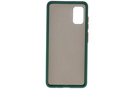 BAOHU Hoesje Geschikt voor de Samsung Galaxy A41 - Hard Case Backcover Telefoonhoesje - Donker Groen