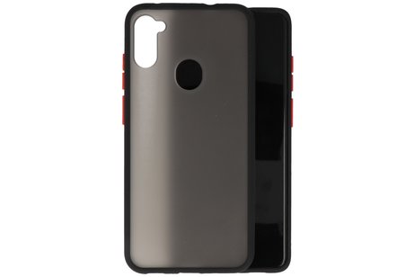 BAOHU Hoesje Geschikt voor de Samsung Galaxy A11 - Hard Case Backcover Telefoonhoesje - Zwart