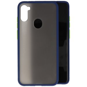 BAOHU Hoesje Geschikt voor de Samsung Galaxy A11 - Hard Case Backcover Telefoonhoesje - Blauw