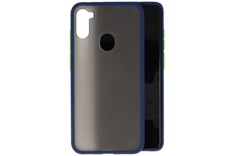 BAOHU Hoesje Geschikt voor de Samsung Galaxy A11 - Hard Case Backcover Telefoonhoesje - Blauw