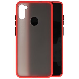 BAOHU Hoesje Geschikt voor de Samsung Galaxy A11 - Hard Case Backcover Telefoonhoesje - Rood