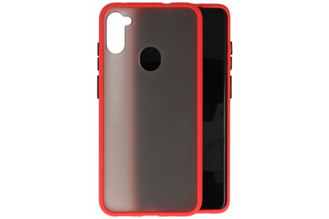 BAOHU Hoesje Geschikt voor de Samsung Galaxy A11 - Hard Case Backcover Telefoonhoesje - Rood