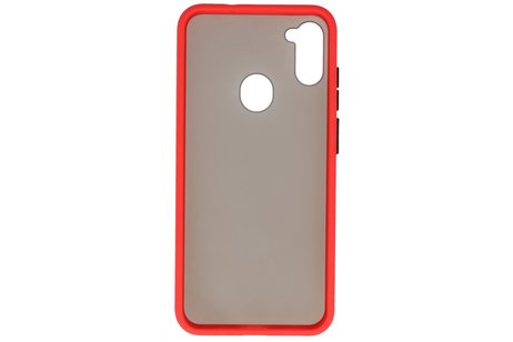 BAOHU Hoesje Geschikt voor de Samsung Galaxy A11 - Hard Case Backcover Telefoonhoesje - Rood