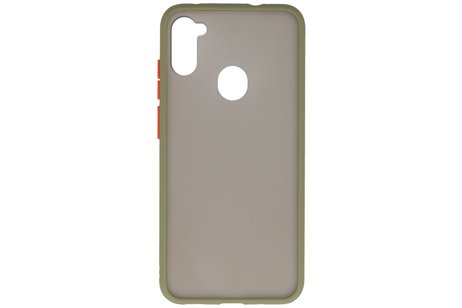BAOHU Hoesje Geschikt voor de Samsung Galaxy A11 - Hard Case Backcover Telefoonhoesje - Groen