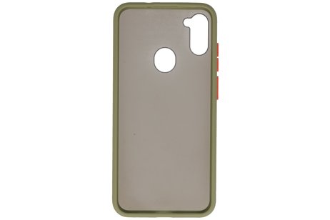 BAOHU Hoesje Geschikt voor de Samsung Galaxy A11 - Hard Case Backcover Telefoonhoesje - Groen
