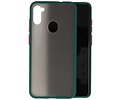 BAOHU Hoesje Geschikt voor de Samsung Galaxy A11 - Hard Case Backcover Telefoonhoesje - Donker Groen