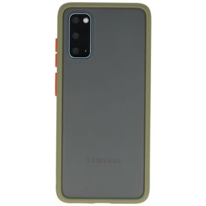BAOHU Hoesje Geschikt voor de Samsung Galaxy S20 - Hard Case Backcover Telefoonhoesje - Groen