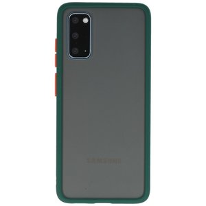 BAOHU Hoesje Geschikt voor de Samsung Galaxy S20 - Hard Case Backcover Telefoonhoesje - Donker Groen