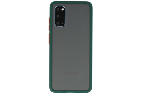 BAOHU Hoesje Geschikt voor de Samsung Galaxy S20 - Hard Case Backcover Telefoonhoesje - Donker Groen
