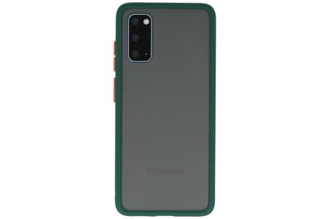 Samsung Galaxy S20 Hoesje Hard Case Backcover Telefoonhoesje Donker Groen