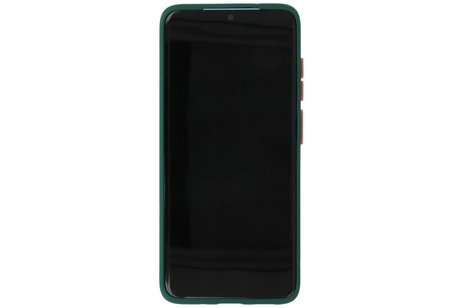 BAOHU Hoesje Geschikt voor de Samsung Galaxy S20 - Hard Case Backcover Telefoonhoesje - Donker Groen