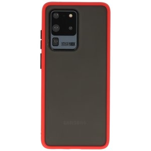 BAOHU Hoesje Geschikt voor de Samsung Galaxy S20 Ultra - Hard Case Backcover Telefoonhoesje - Rood