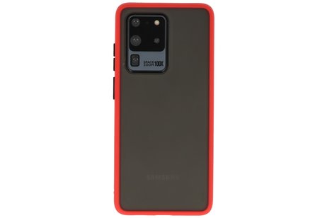 BAOHU Hoesje Geschikt voor de Samsung Galaxy S20 Ultra - Hard Case Backcover Telefoonhoesje - Rood