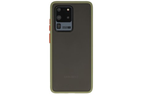 BAOHU Hoesje Geschikt voor de Samsung Galaxy S20 Ultra - Hard Case Backcover Telefoonhoesje - Groen