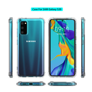 Schokbestendig Back Cover Hoesje - Shockproof Telefoonhoesje -  Geschikt voor  Samsung Galaxy S20 - Transparant