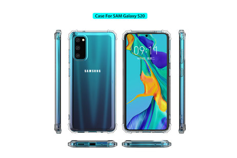 BAOHU Schokbestendig Back Cover Hoesje - Shockproof Telefoonhoesje -  Geschikt voor  Samsung Galaxy S20 - Transparant