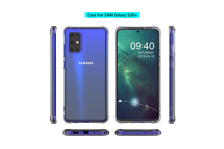 BAOHU Schokbestendig Back Cover Hoesje - Shockproof Telefoonhoesje -  Geschikt voor  Samsung Galaxy S20 Plus - Transparant
