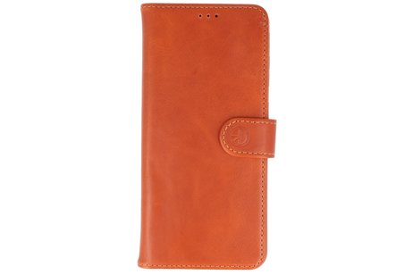 BAOHU Rico Vitello Echt Lederen Booktype Hoesje - Hoesje Geschikt voor Samsung Galaxy S20 - Bruin