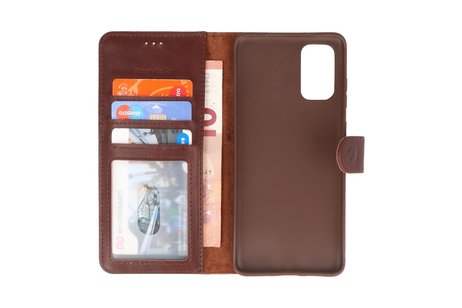 Rico Vitello Echt Lederen Booktype Hoesje voor Samsung Galaxy S20 Plus - Mocca