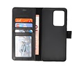 BAOHU Rico Vitello Echt Lederen Booktype Hoesje - Hoesje Geschikt voor Samsung Galaxy S20 Ultra - Zwart