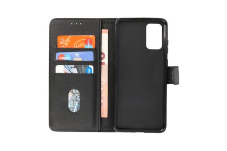 BAOHU Hoesje Geschikt voor de Samsung Galaxy S20 Plus - Kaarthouder Book Case Telefoonhoesje - Zwart