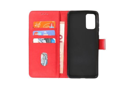 Samsung Galaxy S20 Plus Hoesje Kaarthouder Book Case Telefoonhoesje Rood