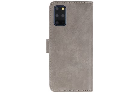 BAOHU Hoesje Geschikt voor de Samsung Galaxy S20 Plus - Kaarthouder Book Case Telefoonhoesje - Grijs