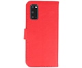 BAOHU Hoesje Geschikt voor de Samsung Galaxy S20 - Kaarthouder Book Case Telefoonhoesje - Rood