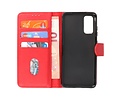 BAOHU Hoesje Geschikt voor de Samsung Galaxy S20 - Kaarthouder Book Case Telefoonhoesje - Rood
