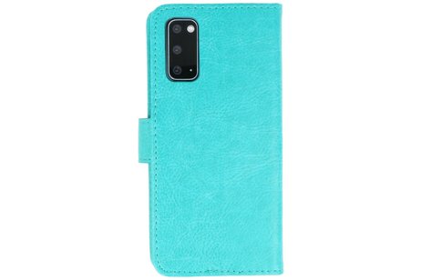 BAOHU Hoesje Geschikt voor de Samsung Galaxy S20 - Kaarthouder Book Case Telefoonhoesje - Groen