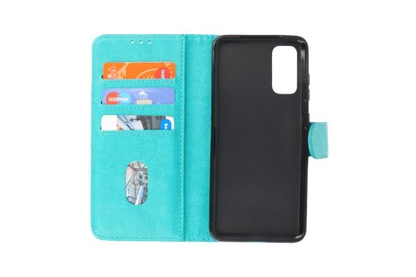 BAOHU Hoesje Geschikt voor de Samsung Galaxy S20 - Kaarthouder Book Case Telefoonhoesje - Groen