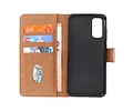 BAOHU Hoesje Geschikt voor de Samsung Galaxy S20 - Kaarthouder Book Case Telefoonhoesje - Bruin