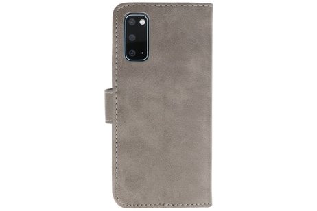 BAOHU Hoesje Geschikt voor de Samsung Galaxy S20 - Kaarthouder Book Case Telefoonhoesje - Grijs
