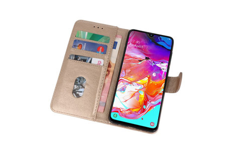 BAOHU Hoesje Geschikt voor de Samsung Galaxy S20 Ultra - Kaarthouder Book Case Telefoonhoesje - Goud