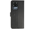 BAOHU Hoesje Geschikt voor de Samsung Galaxy S20 Ultra - Kaarthouder Book Case Telefoonhoesje - Zwart