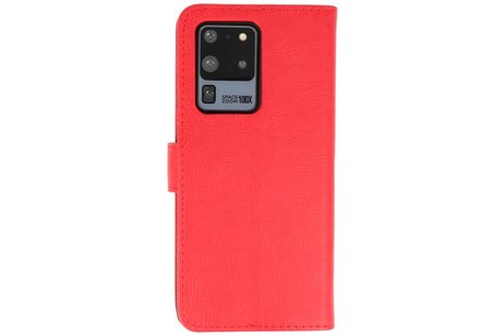 BAOHU Hoesje Geschikt voor de Samsung Galaxy S20 Ultra - Kaarthouder Book Case Telefoonhoesje - Rood