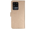 Samsung Galaxy S20 Ultra Hoesje Kaarthouder Book Case Telefoonhoesje Goud