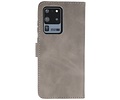 BAOHU Hoesje Geschikt voor de Samsung Galaxy S20 Ultra - Kaarthouder Book Case Telefoonhoesje - Grijs